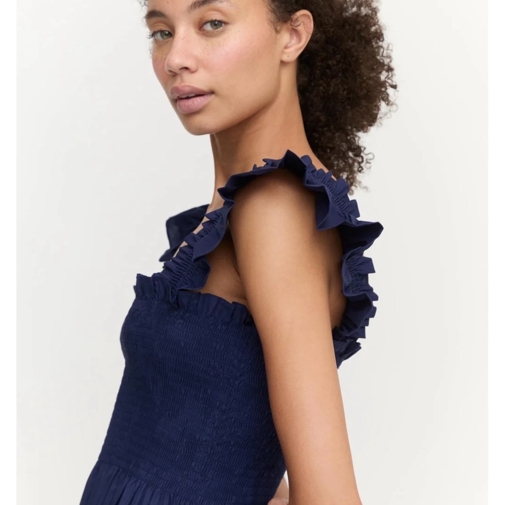 Hill House Ellie Nap Dress in Navy Poplin